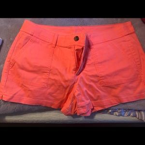 Salmon colored shorts !